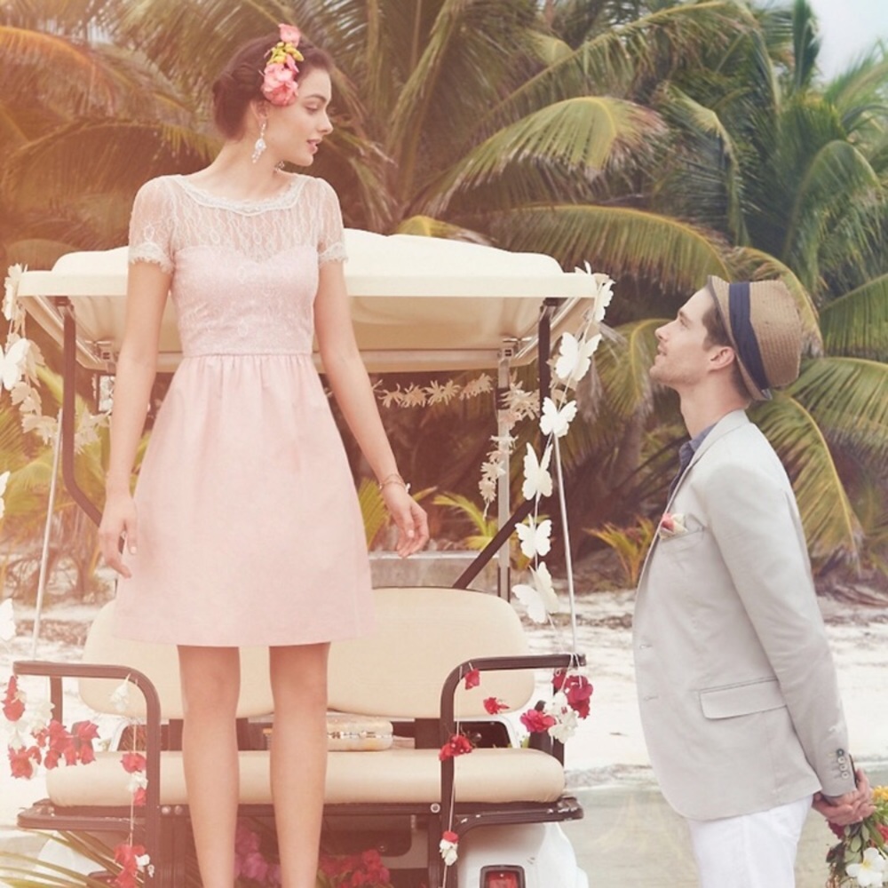 Anthropologie BHLDN blush pink dress
